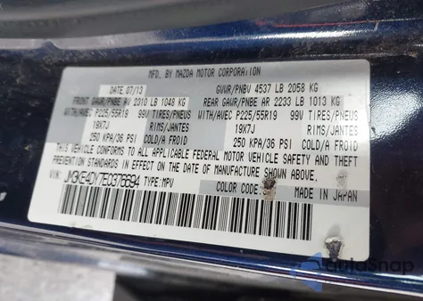 2014 Mazda Cx-5 Grand Touring from USA, damaged, VIN JM3KE4DY7E0376694